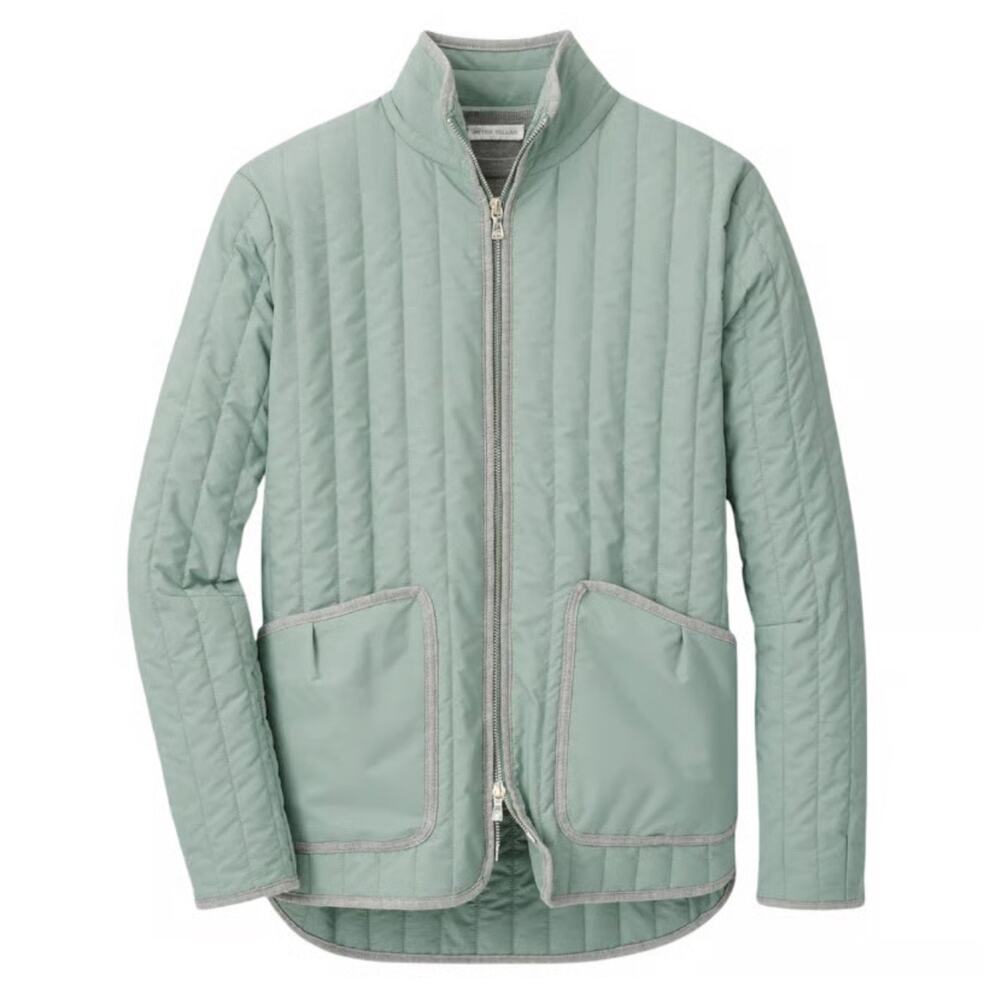 Peter Millar Pippin Quilted Travel Jacket Size Small Sage Fog Green New Golf - Picture 1 of 10